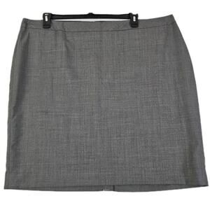 Lands' End Outfitters ~ LWoman Plus Size 22W~ Gray Wool A-Line Pensil Skirt NWOT